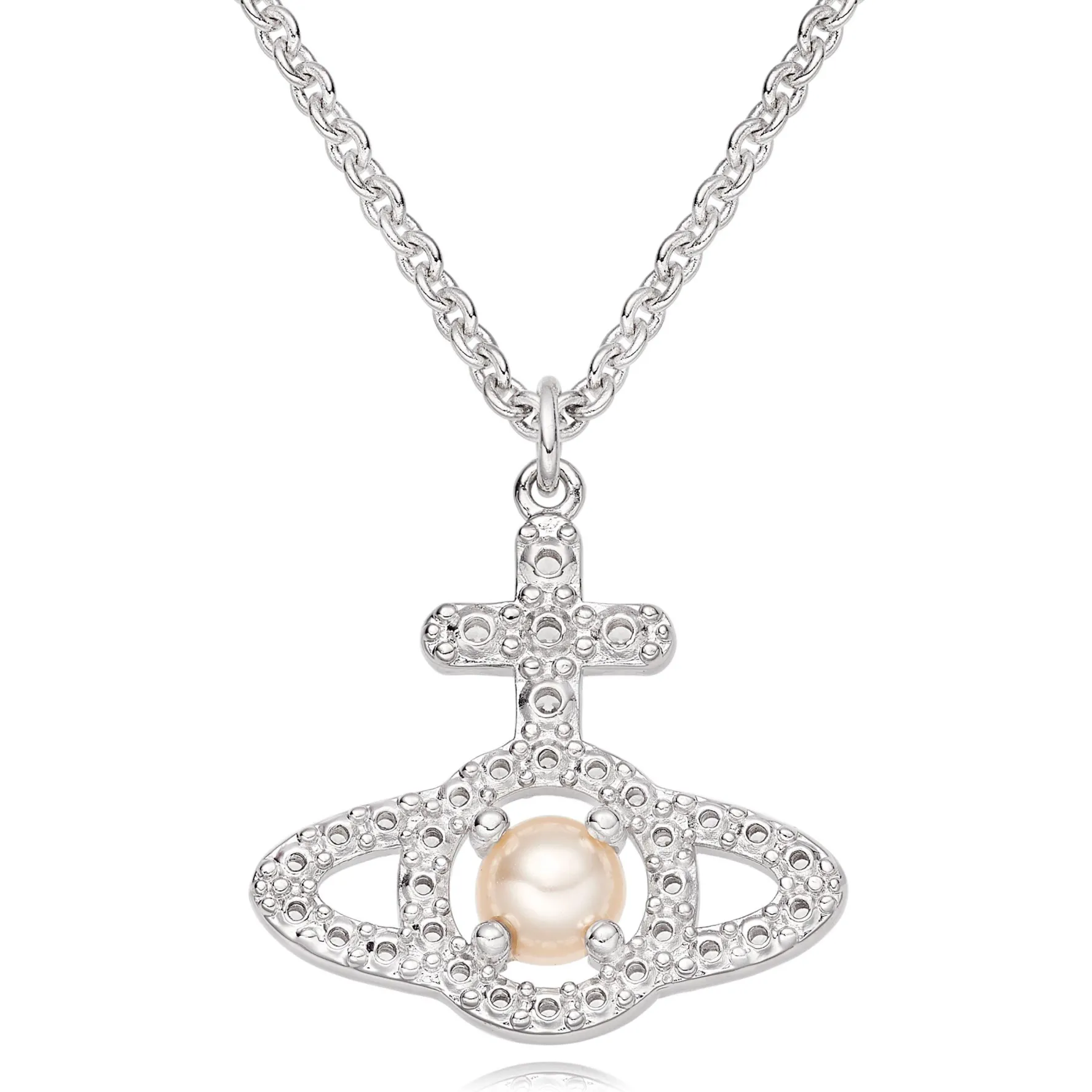 Vivienne Westwood Olympia Cubic Zirconia Pearl Necklace
