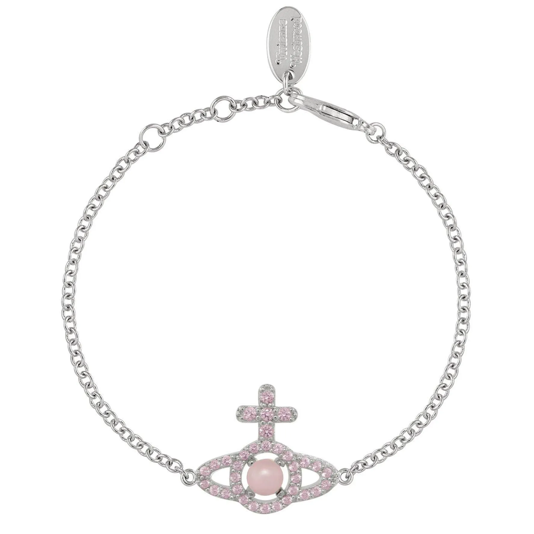 Vivienne Westwood Olympia Silver Cubic Zirconia Pearl Bracelet
