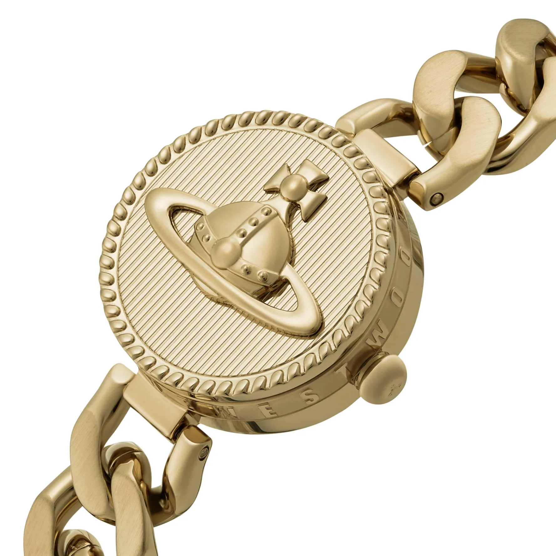 Vivienne Westwood Orb Button 25.5mm Yellow Gold Tone Ladies Watch