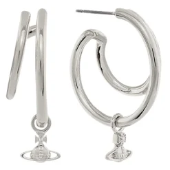 Vivienne Westwood Ronda Silver Hoop Earrings