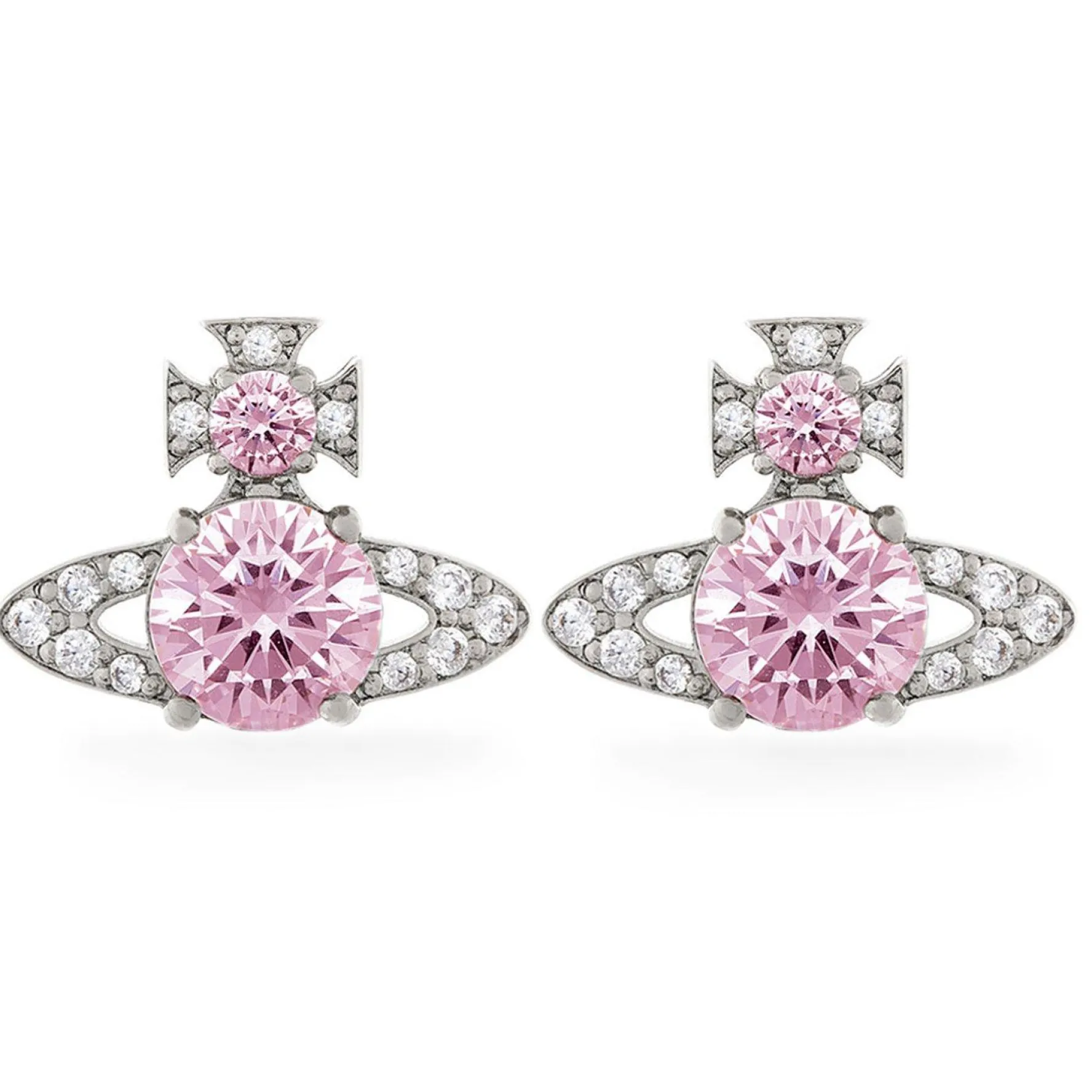 Vivienne Westwood Silver Cubic Zirconia Stud Earrings