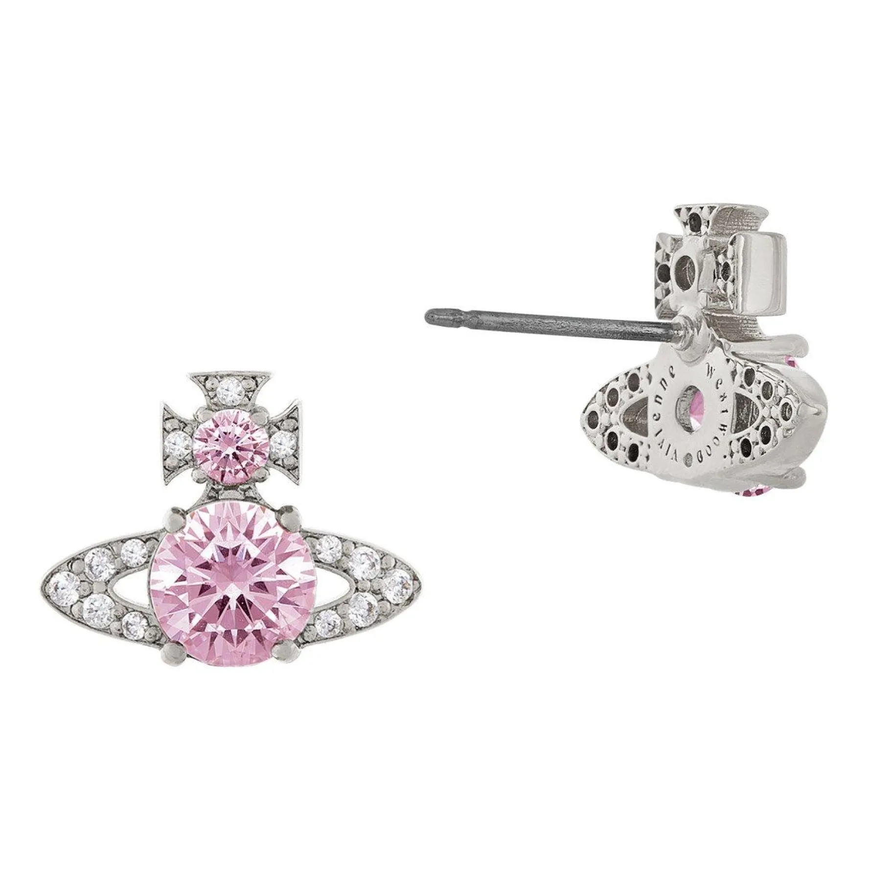 Vivienne Westwood Silver Cubic Zirconia Stud Earrings