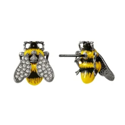 Vivienne Westwood Silver Crystal Bee Stud Earrings