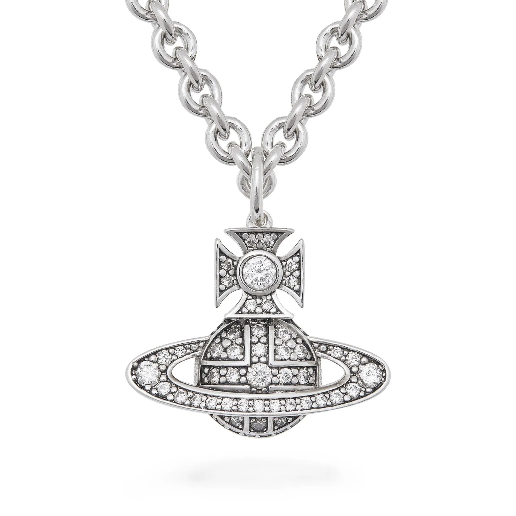 Vivienne Westwood Silver Cubic Zirconia Necklace