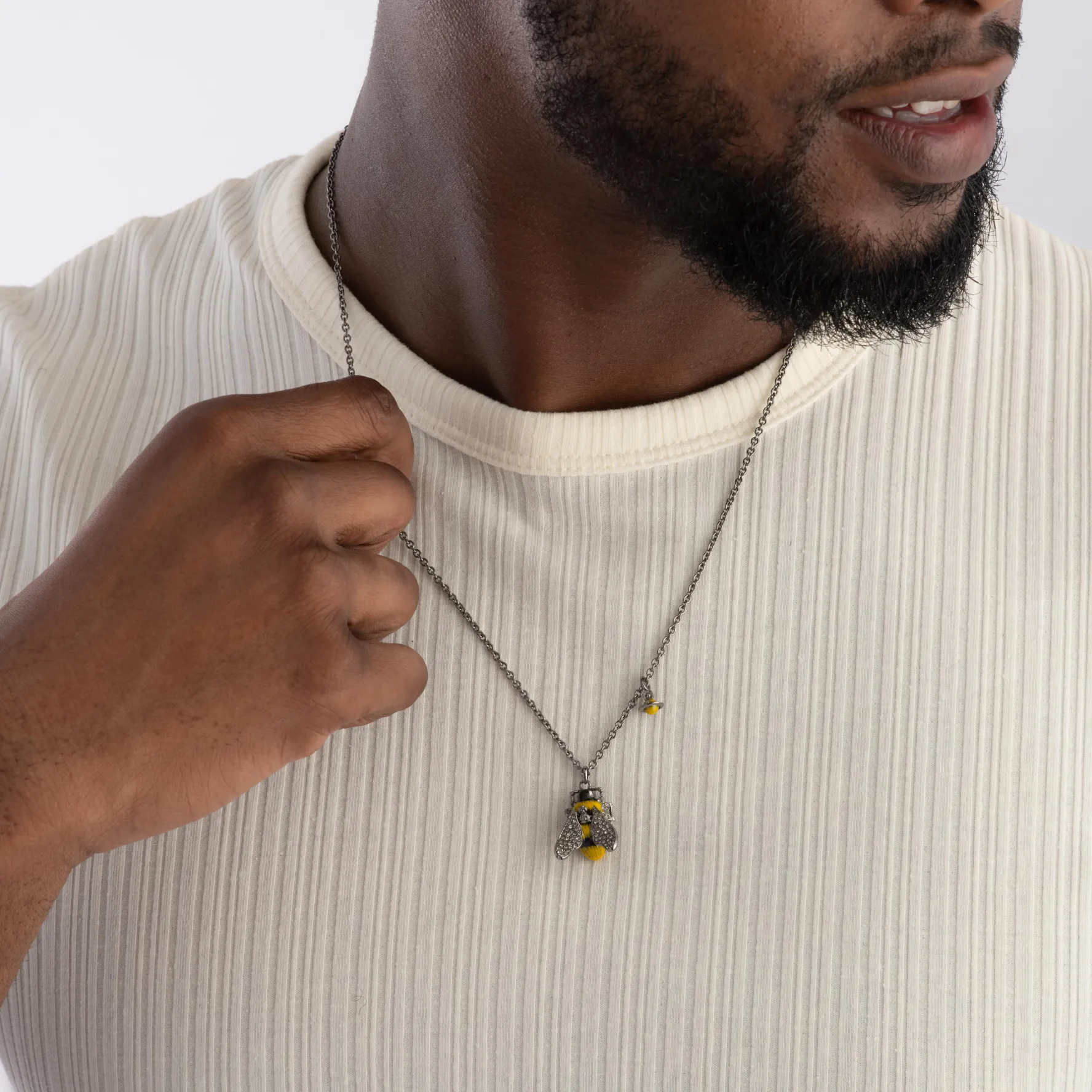 Vivienne Westwood Silver Crystal Bee Pendant