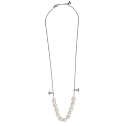Vivienne Westwood Silver Freshwater Pearl Necklace