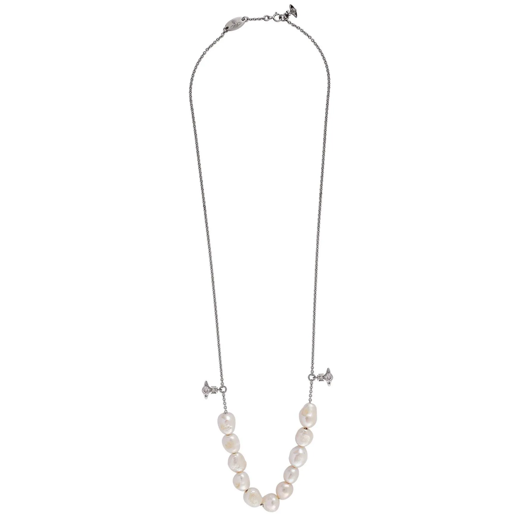 Vivienne Westwood Silver Freshwater Pearl Necklace