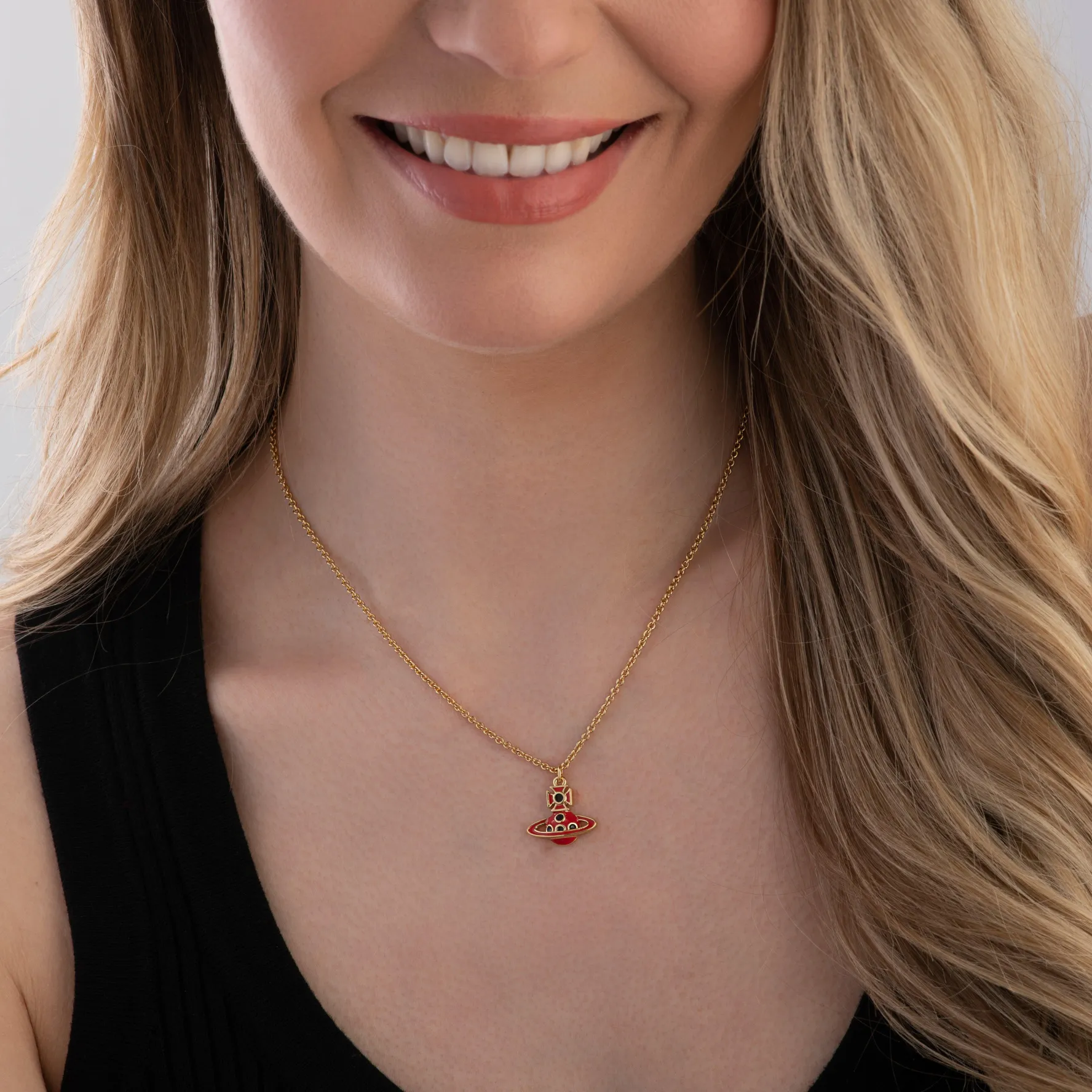 Vivienne Westwood Sylvana Yellow Gold Tone Pendant