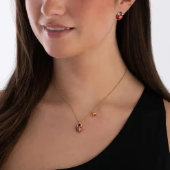Vivienne Westwood Sylvana Yellow Gold Tone Ladybird Pendant