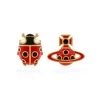 Vivienne Westwood Sylvana Yellow Gold Tone Ladybird Stud Earrings